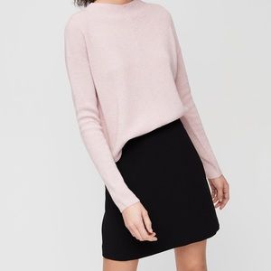 Aritzia Babaton Hopper Skirt Suede Navy